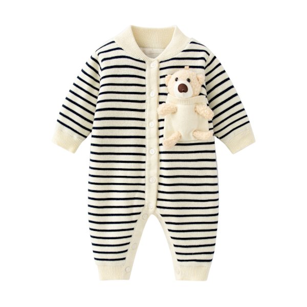 Randiga barnpyjamas Randig barnsovsäck