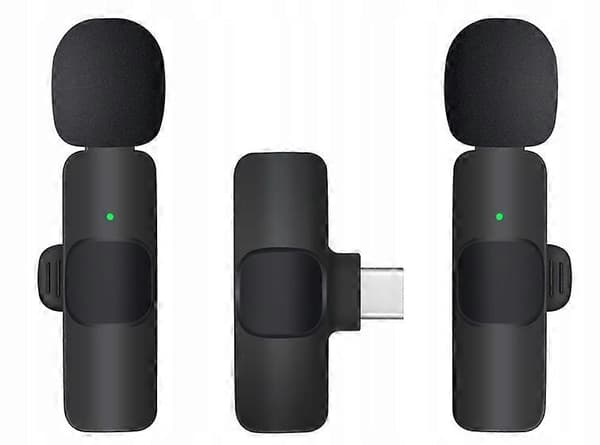 2x Trådlös USB-C-mikrofon och iPhone