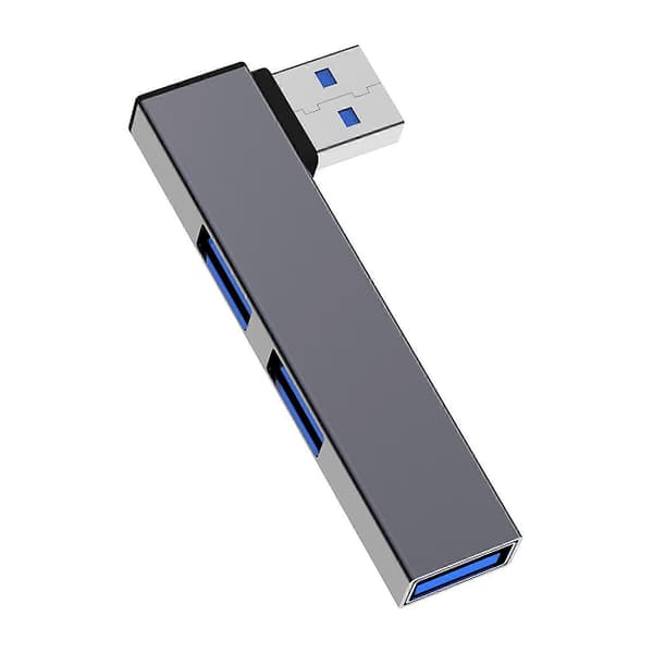 3 i 1 USB HUB Typ C HUB OTG Expansionsdocka för PC Laptop (Grå USB Till 3USB)