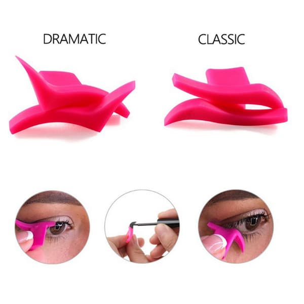 6 silikon ögonskuggsstämplar, eyeliner svansstämplar, ögonfransstämplar