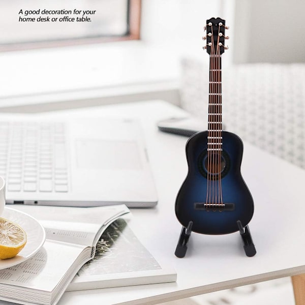 Miniatyrgitarr trämodell musikinstrument displayrem