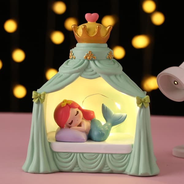 Princess-serien Grönt Slott Nattlampa Present Flickrumsinredning