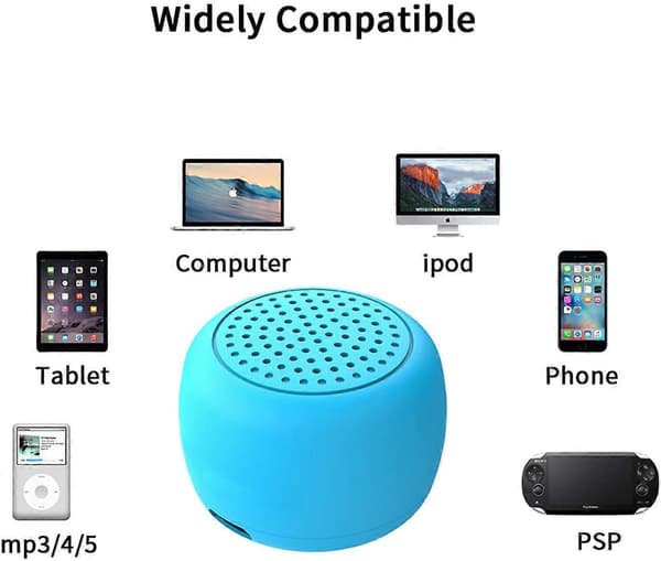 Den minsta Mini Bluetooth-högtalaren - Trådlös liten Bluetooth-högtalare - Bärbara högtalare - Blå