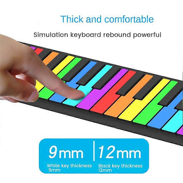 49 Tangenter Digitalt Keyboard Flexibelt Rullpiano