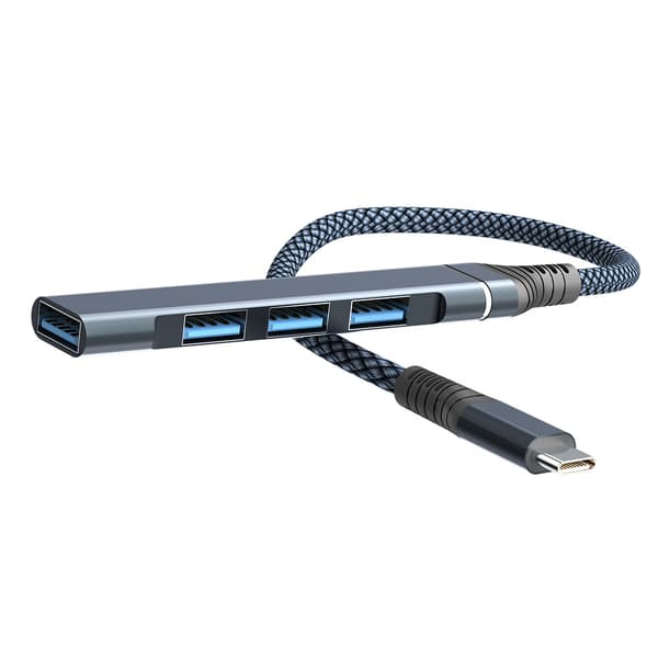 Type-C laptop-konverterbas en till fyra splitter USB 3.0 hubbas