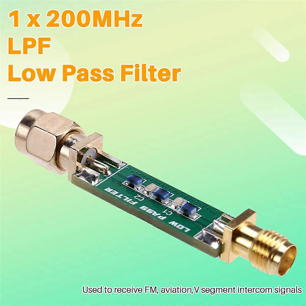 1 st 200MHz LPF Lågpassfilter Endast lågpassfilter