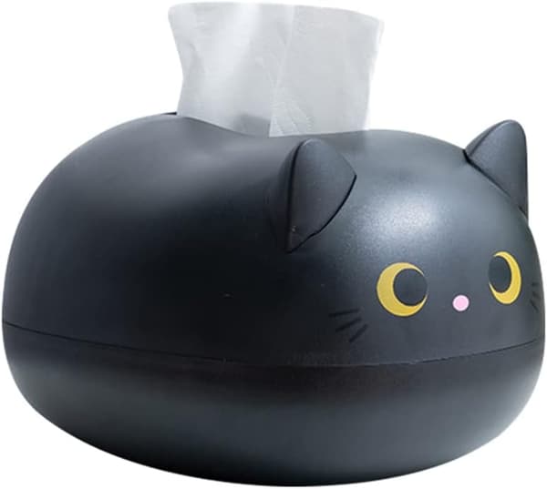 Plast näsdukbox, söt katt näsdukbox, 3D tecknad näsdukbox