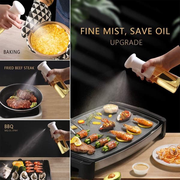 Olivoljespray för grillning, matlagning och sallader