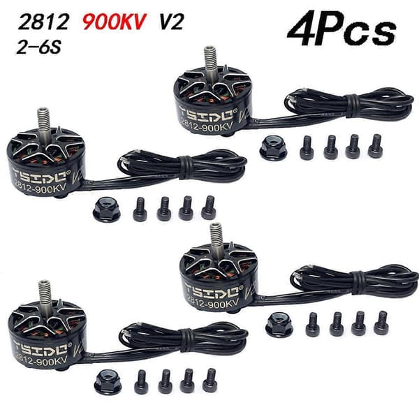 4 st 2812 V2 FPV Motor 900KV för RC Multirotor Flygplan 7/8/9 Tum