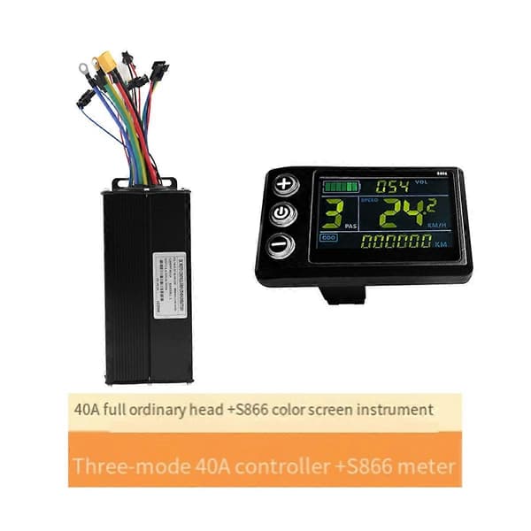 Cykel LED S866 Display Panel 40A Sinusvåg Kontroller Borstlös