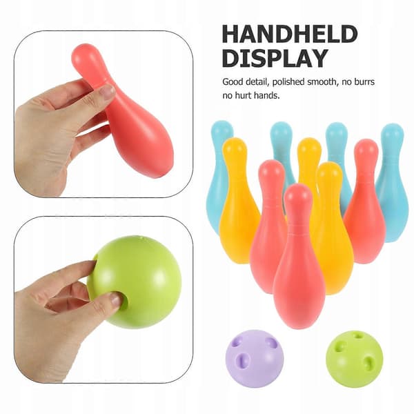 1 Set Plast Bowlingleksaker För Föräldrar Och Barn
