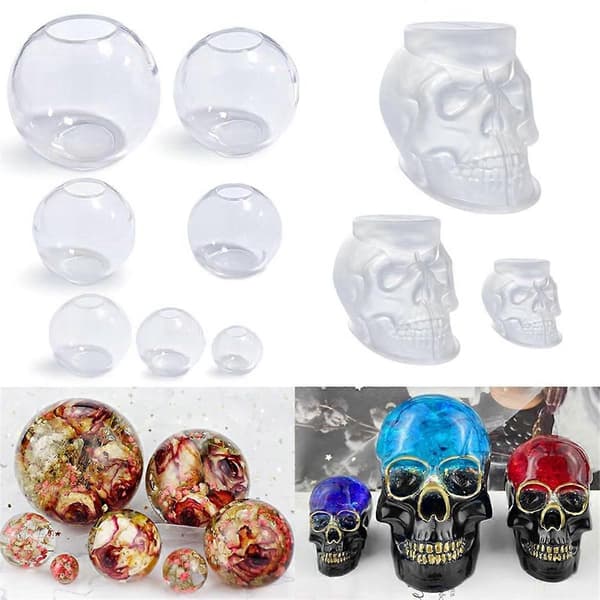 1 Set Stor+Medium+Liten Form+1 Set 10/7,5/6,3/5/4,3/3,3/2,3 cm Klar Form
