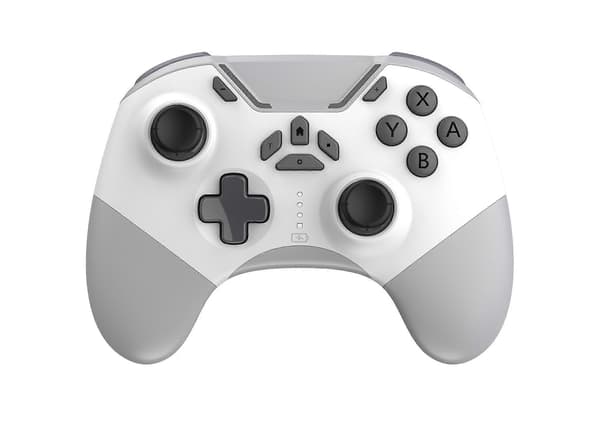 Bluetooth-handkontroll för Switch/PC/iPhone/Android/Apple Arcade MFi-spel/TV/Steam, Pro trådlös spelkontroll (Vit)