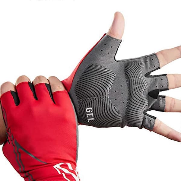 Sporthandskar|Cykling Halvfingerhandskar - Röd Xl