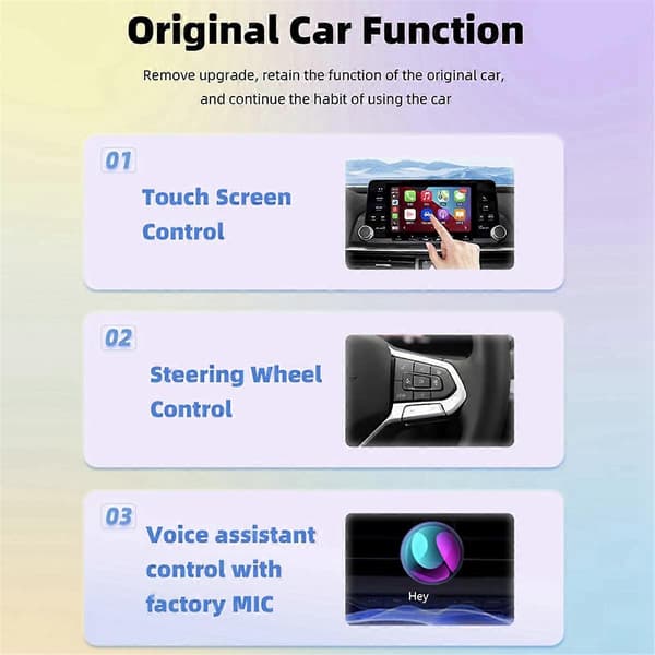 Mini Ai Box RGB Trådlös Carplay Dongel Plug And Play USB-port