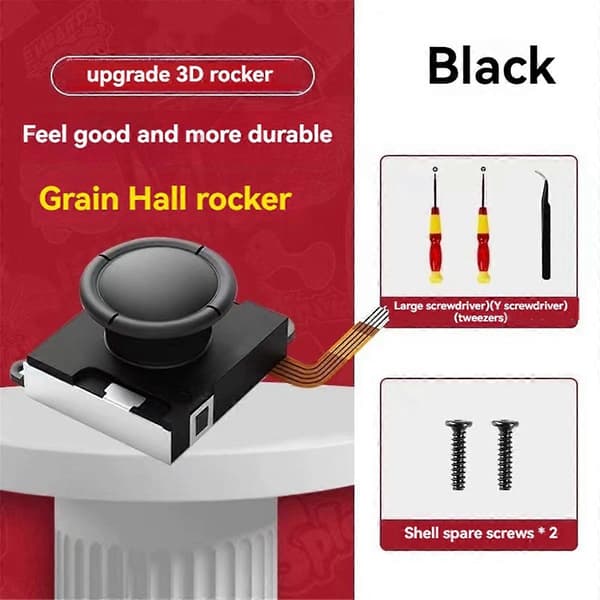 Hall Effect Joystick Ersättning för JoyCon med Reparationsverktyg 2st