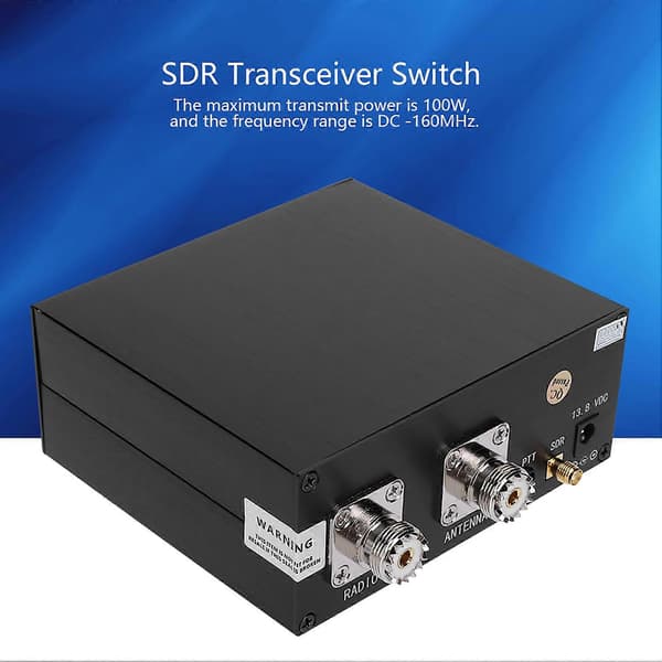 Antennväxlare SDR Transceiver TR Switch Aluminiumlegeringslåda Enhet 100W DC ?160MHz
