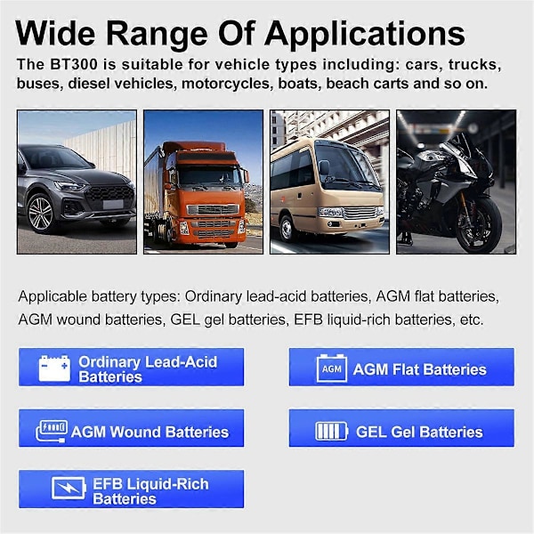 BT300 Bilbatteritestare Bilbatteriverktygssystem
