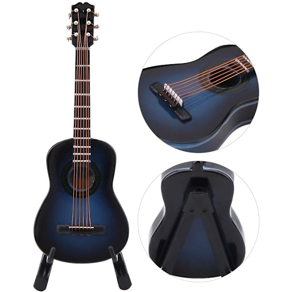 Miniatyrgitarr trämodell musikinstrument displayrem