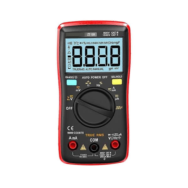 AN8009 Bakgrundsbelyst LCD Multimeter Testare Voltmeter Mätare