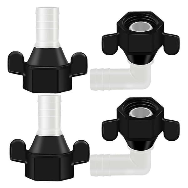 4-pack Barb Elbow och Rak Sviveladapter RV Vattenpump