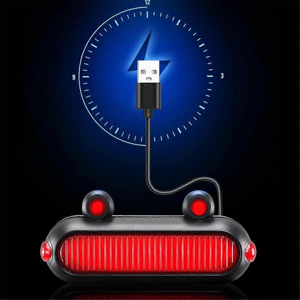 Smart cykelbaklampa med bromssensor IPX6 Vattentät