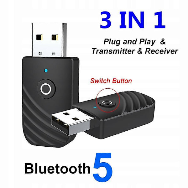 3-i-1 USB Bluetooth Ljudadapter