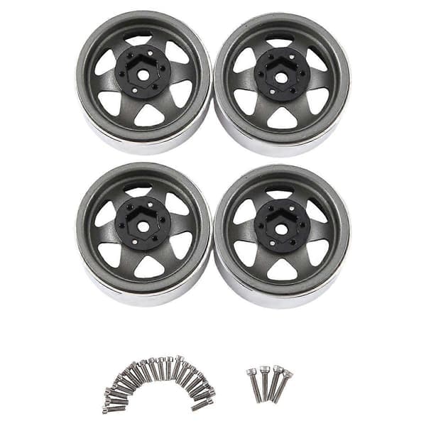 Hjulnavfälg för 1/10 RC Crawler Axial TRX4 D90, Grå