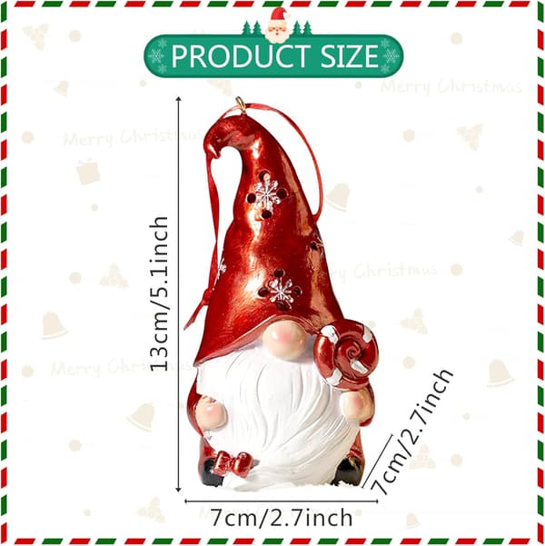 Tomte Jul Glöd Docka Ornament Harts Jultomte Cl