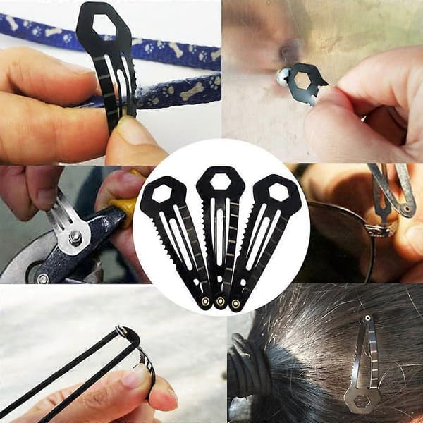 Multifunktionella Taktiska Hårspännen - Multifunktionell Edc Överlevnadskit För Kvinnor (10-pack)