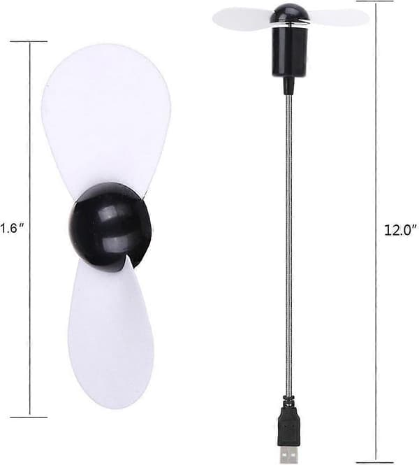 Mini USB Fläkt 4-pack Portabel Flexibel Kylfläkt för Dator Stationär PC