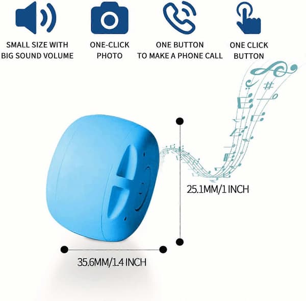 Den minsta Mini Bluetooth-högtalaren - Trådlös liten Bluetooth-högtalare - Bärbara högtalare - Blå