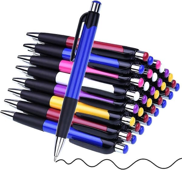 Storpack pennor, infällbara kulspetspennor, kontors- och skolmaterial (36-pack)