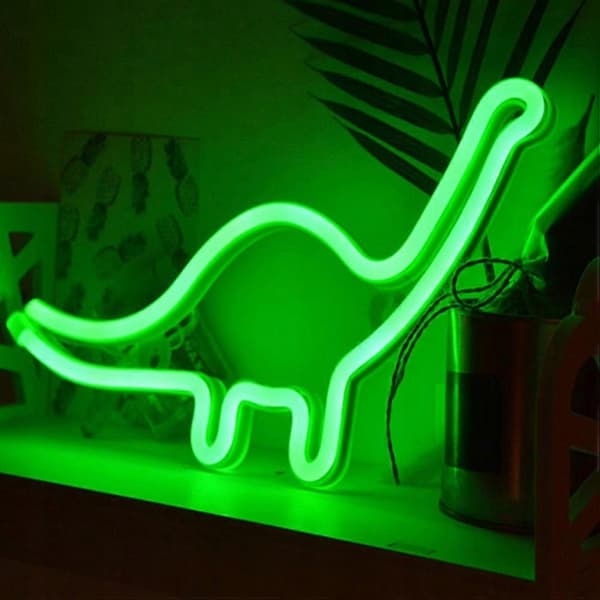 Neonljus Modellampa Dinosaurie Led Neonskylt Ljus