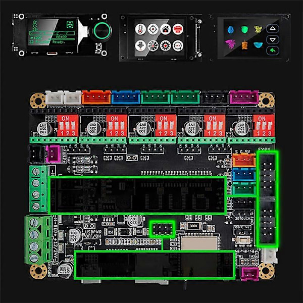 Mks Tinybee Controller Card Moderkort 32Bit 3D-skrivarkontrollkort