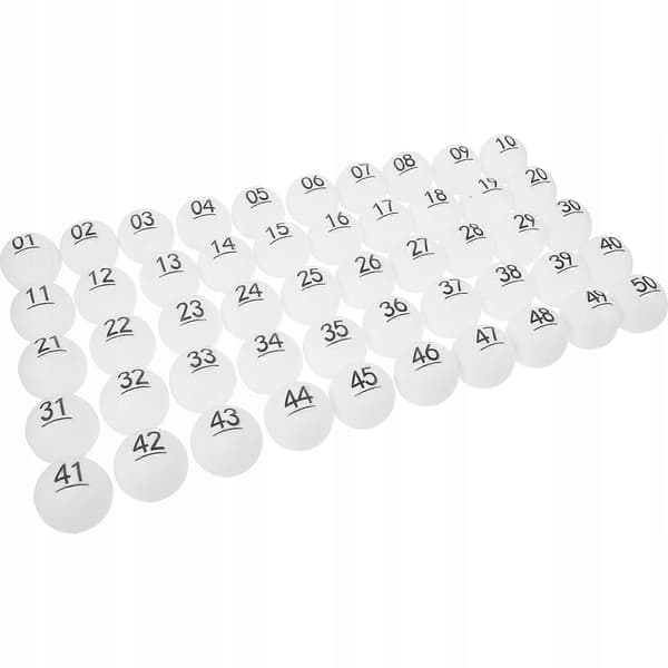 Numrerade lotteribollar G Pong Pin Plast