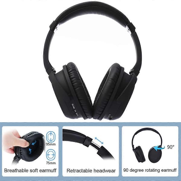 Aktiv brusreducerande hörlurar Over-Ear Bluetooth-hörlurar
