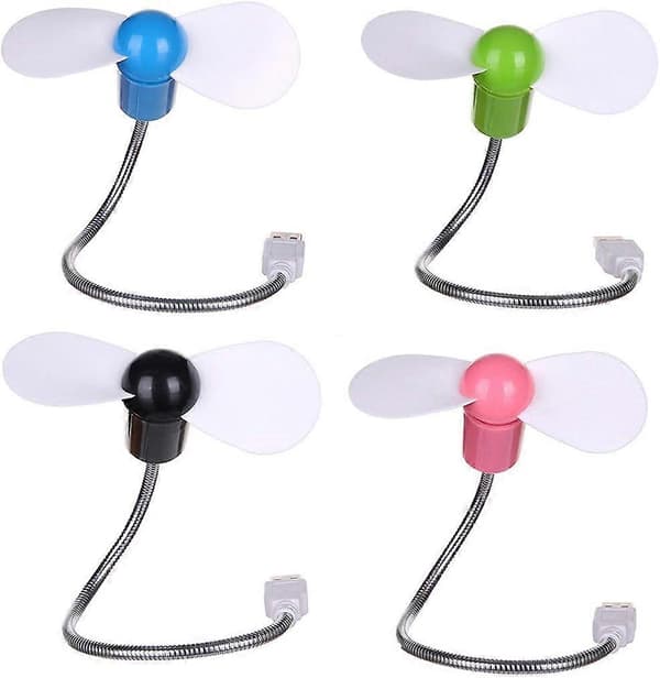 Mini USB Fläkt 4-pack Portabel Flexibel Kylfläkt för Dator Stationär PC