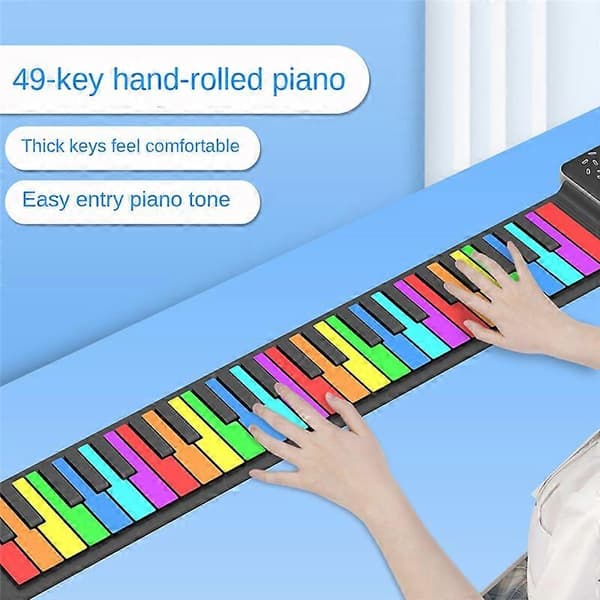 49 Tangenter Digitalt Keyboard Flexibelt Rullpiano