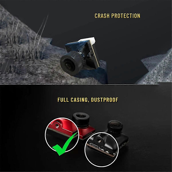 För 2 V2 FPV-kamera 1200TVL Lins B
