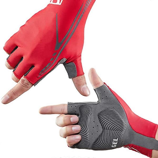 Sporthandskar|Cykling Halvfingerhandskar - Röd Xl