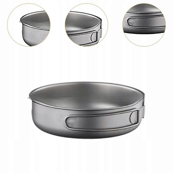 Titanium Pan Titanium Kokkärl Utomhus Köksredskap Servis 1200ml