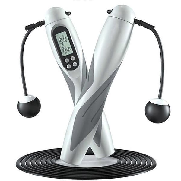 Hopprep Digital Vikt Kalori Timer Hopprep Med Träningsräknare Grå Och Vit