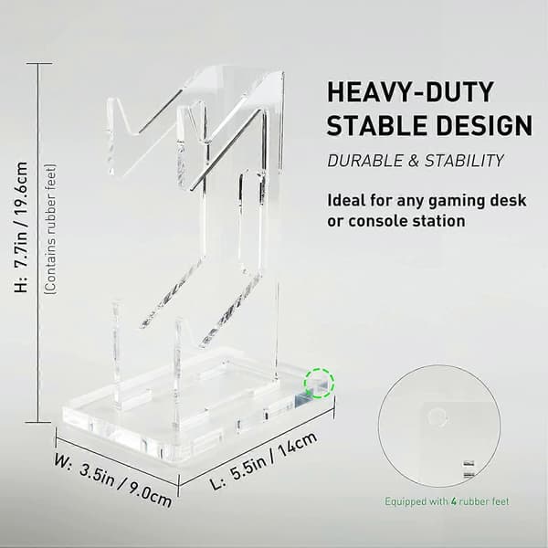 Akryl Spelkontrollhållare Tillbehör Headsetställ Hängare för PS4/PS3/Xbox