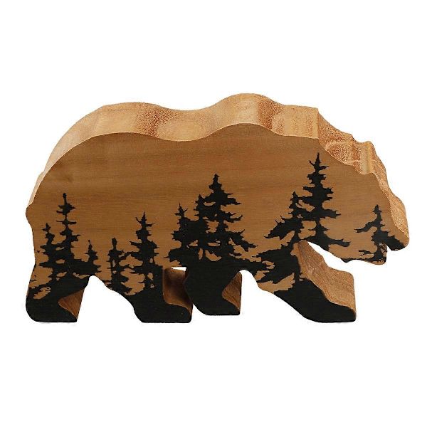 ForestBear Väggskylt, Äventyr Trätema, Rustik Barnrumsinredning