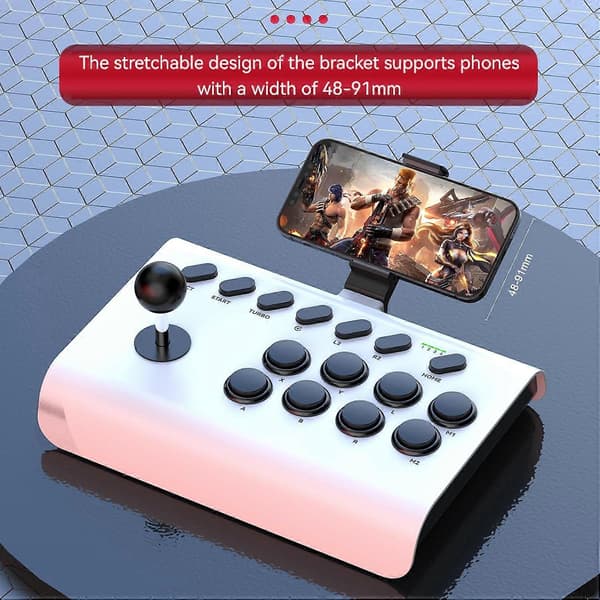 Joystick Kontroller 3-läges Anslutning för PS4/PS3/Xbox One/Switch (Vit Svart)