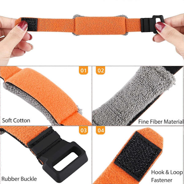 Gitarrband Strängar Tyst Ljuddämpare Muter Wraps Gitarr Beam Tape (Blå)