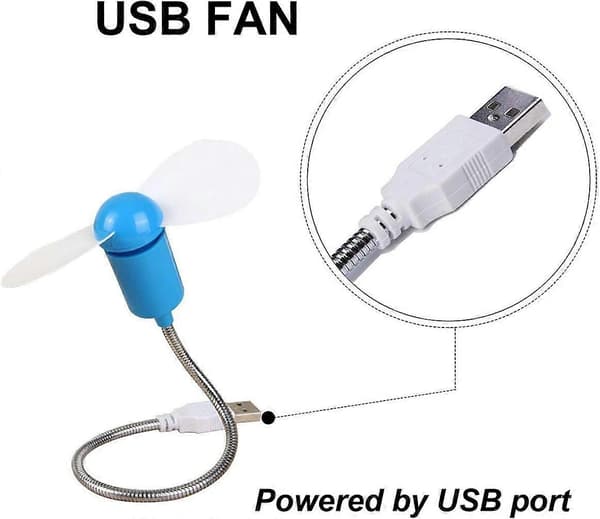 Mini USB Fläkt 4-pack Portabel Flexibel Kylfläkt för Dator Stationär PC