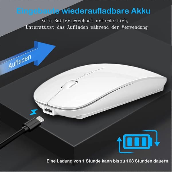 Bluetooth Uppladdningsbar Mus Lätt Trådlös Mus Kompatibel Macbook Pro/Air/Android/Ios Tablet/Laptop/Pc/Mac/Dator