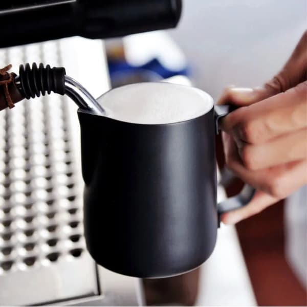Förtjockad teflonmönstrad kopp rostfritt stål tippad mätkopp kaffe 350ml mönstrad kopp